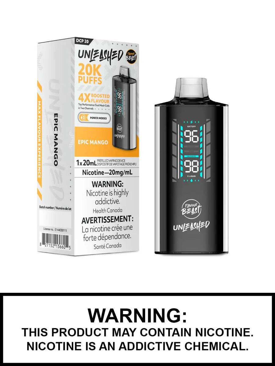 Flavour Beast Unleashed 20K - Epic Mango - disposable - wee shisha n vape