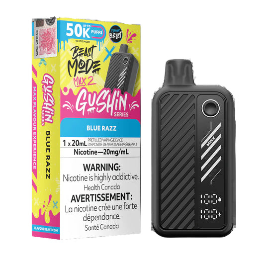 FB Beast Mode Max 2-50k - Gushin Blue Razz - Wee Shisha N Vape