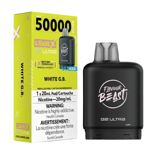 Flavour Beast G2 Ultra vape device with Level X packaging on a white background