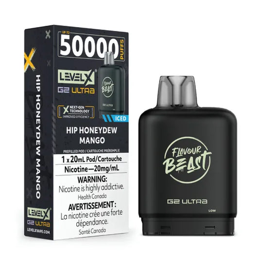 Flavour Beast G2 Ultra vape device with Level X packaging on a white background