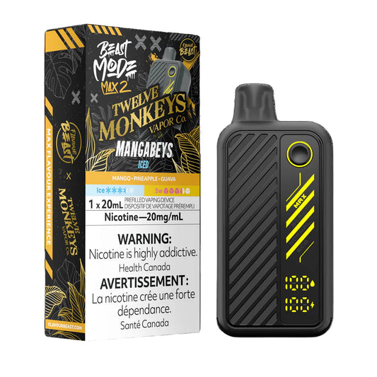 Flavour Beast Mode Max 2 50K X Twelve Monkeys - Mangabeys Iced - Wee Shisha N Vape