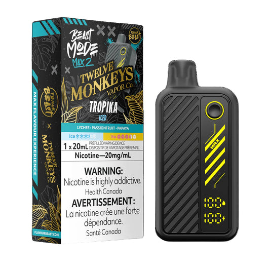 Flavour Beast Mode Max 2 50K X Twelve Monkeys - Tropika Iced - Wee Shisha N Vape