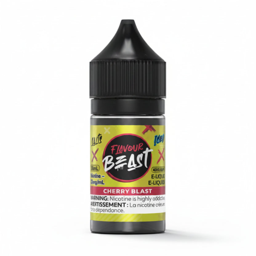 Flavour Beast Cherry Blast e-liquid bottle on a white background