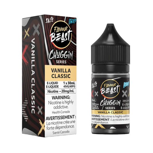 Flavour Beast Vanilla Classic e-liquid packaging on a white background