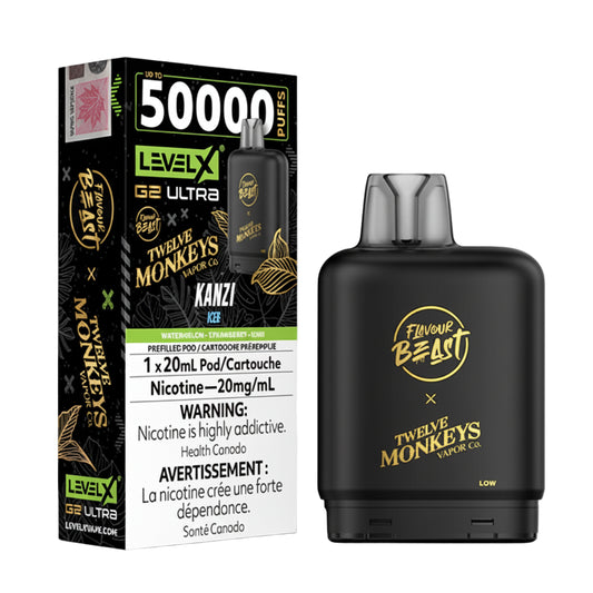 Flavour Beast × Twelve Monkeys Level X G2 Ultra Pod - Kanzi Iced - Wee Shisha N Vape