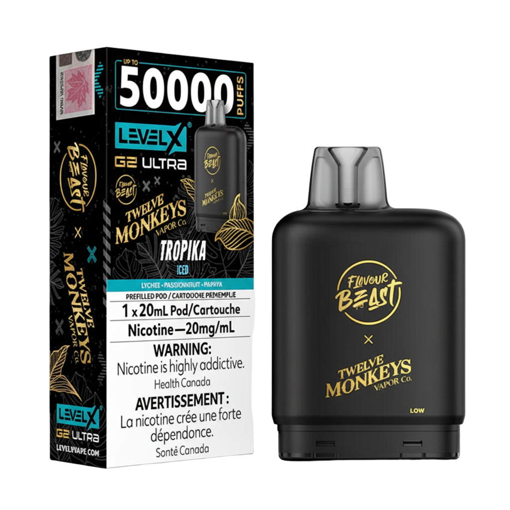 Flavour Beast × Twelve Monkeys Level X G2 Ultra Pod - Tropika Iced - Wee Shisha N Vape
