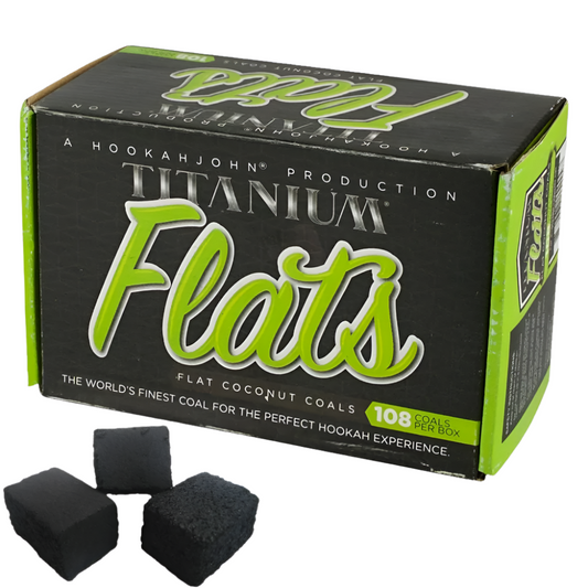 Titanium Flats Coals - Coals - 108pc - Wee Shisha N Vape