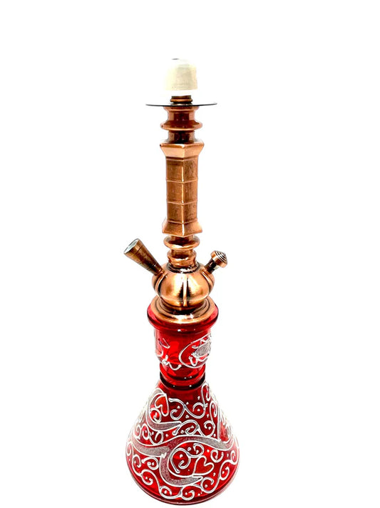 Textured Heart (12") -1 Hose- Hookah-Red-Wee Shisha N Vape