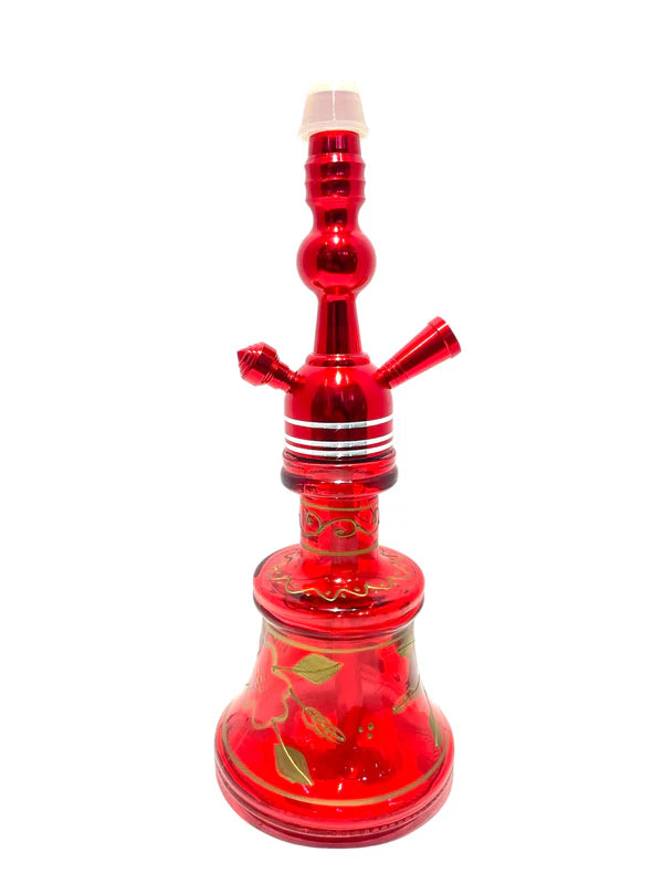 Coloured Base (10") -1 Hose-Red- Hookah-Wee Shisha N Vape
