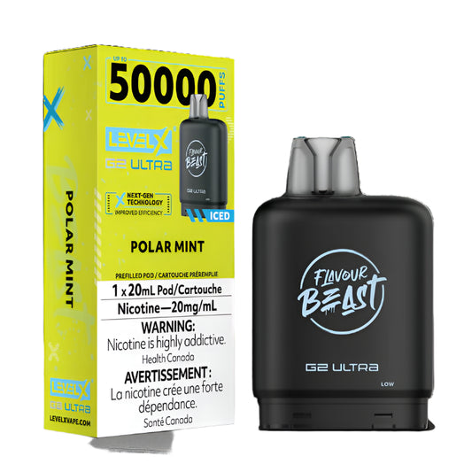 Flavour Beast Level X G2 Ultra Pod 50k - Polar Mint - Pods - Wee Shisha N Vape