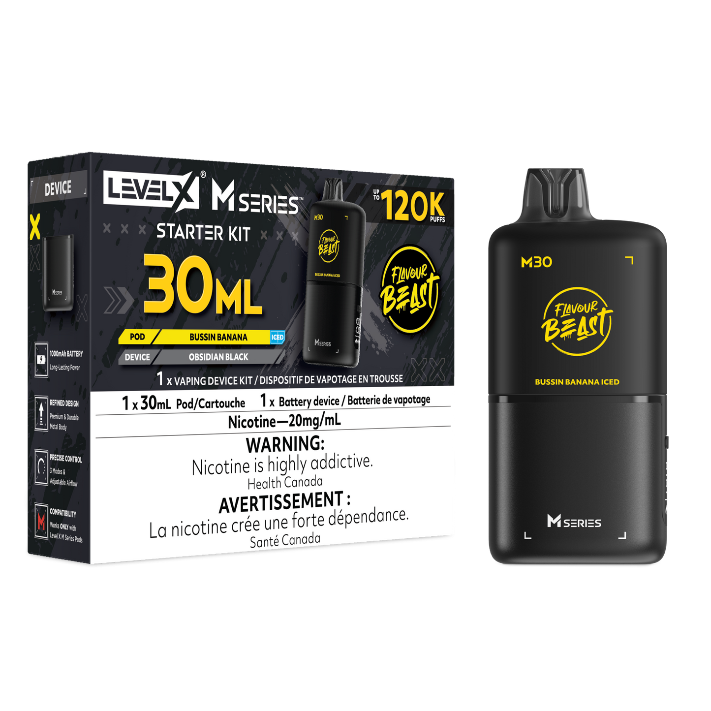 Flavour Beast Level X M Series Starter Kit - Bussin Banana