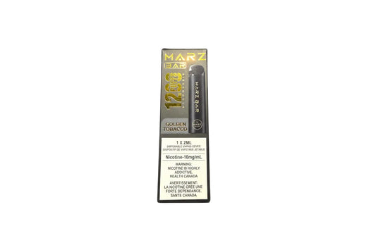 Marz Bar 1200 Puffs 10MG - Golden Tobacco - Disposable Vape - Wee Shisha N Vape