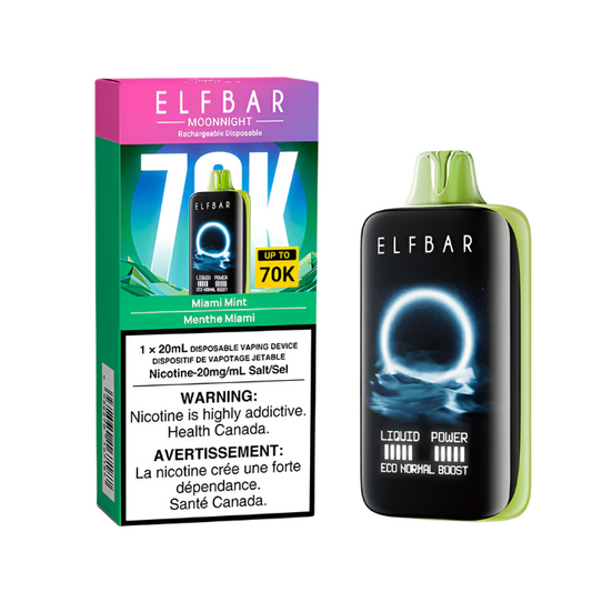 Elf Bar Moonnight 70K - Miami Mint - Wee Shisha N Vape