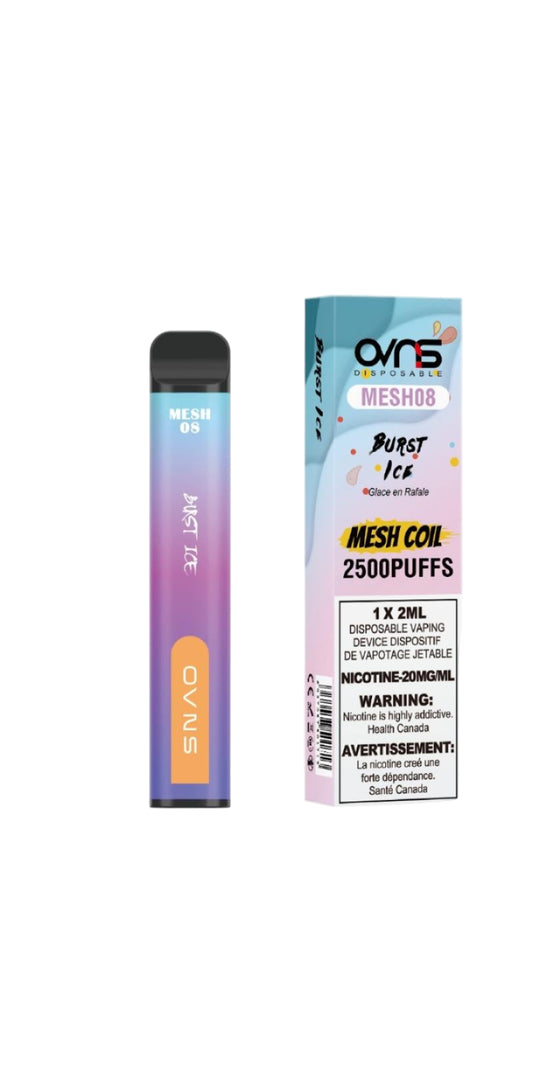 OVNS Mesh 08 2500 Puffs - Burst Ice - Wee Shisha N Vape