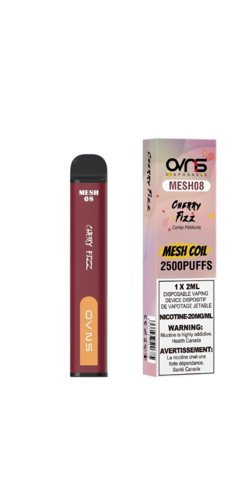 OVNS Mesh 08 2500 Puffs - Cherry Fizz - Wee Shisha N Vape