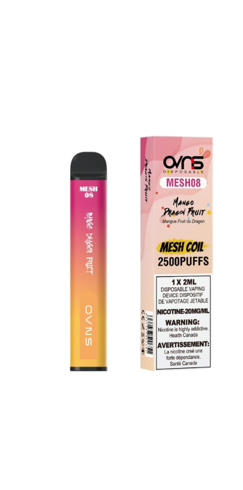 OVNS Mesh 08 2500 Puffs - Mango Dragon Fruit - Wee Shisha N Vape