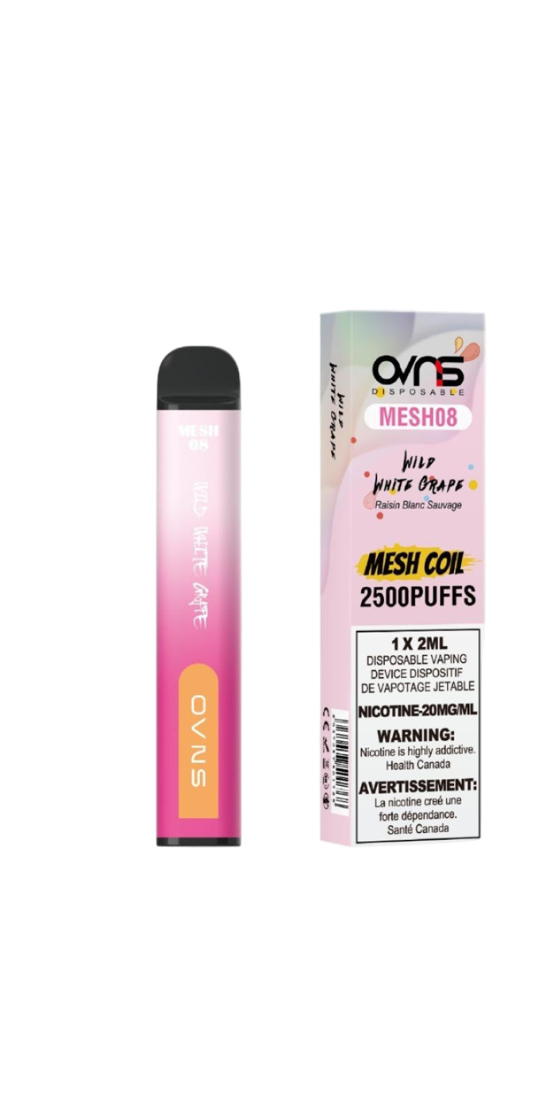 OVNS Mesh 08 2500 Puffs - Wild White Grape - Wee Shisha N Vape