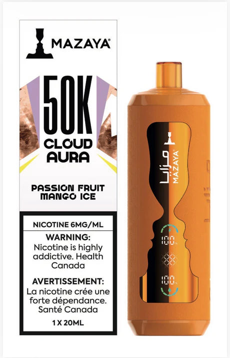 Passionfruit Mango Ice - Mazaya Cloud Aura 50K - Wee Shisha N' Vape