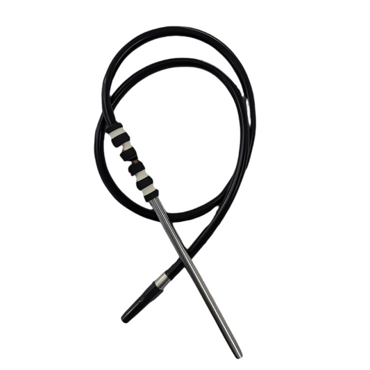 Chelax Silicone Hookah Hose with Foam Handle - Black - Wee Shisha N Vape