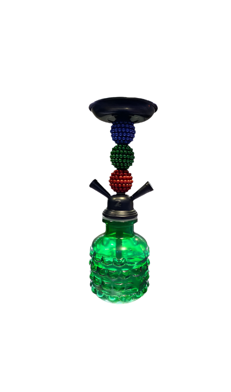 Zebra -Disco -2 Hose Hookah (10")-Green-Hookah-Wee Shisha N Vape
