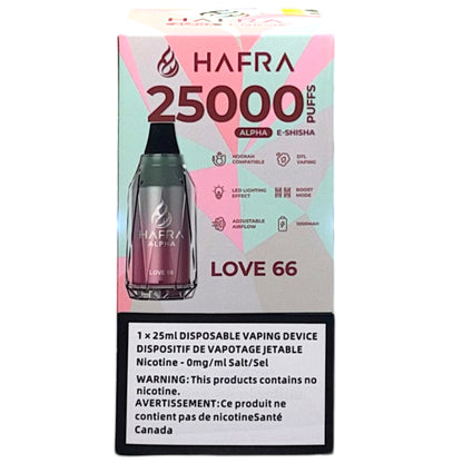 Hafra Alpha 25K - Love 66 - Wee Shisha N Vape