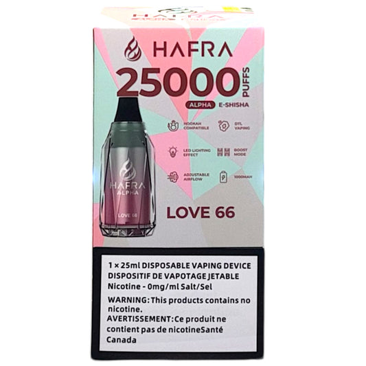 Hafra Alpha 25K - Love 66 - Wee Shisha N Vape