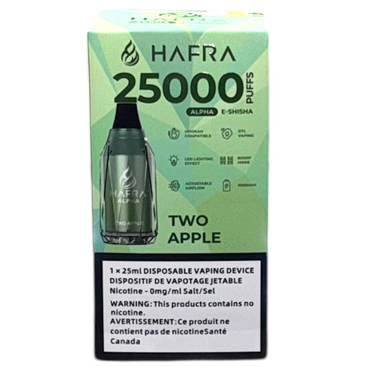 Hafra Alpha 25K - Two Apples - Wee Shisha N Vape