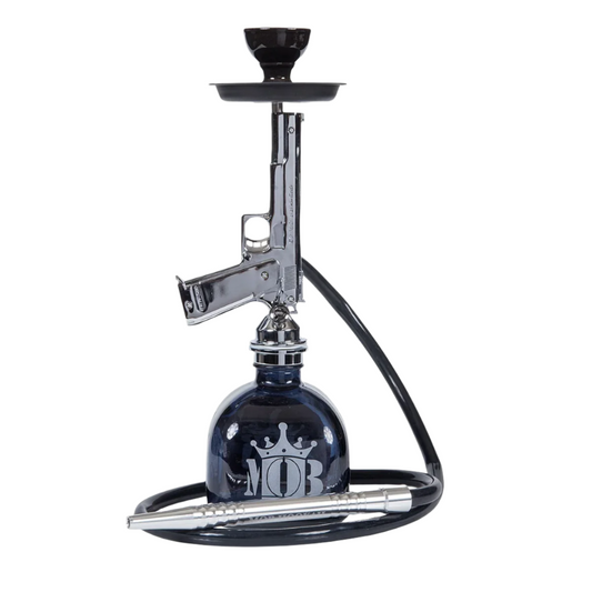 MOB - Pistol Hookah - Silver - Wee Shisha N Vape