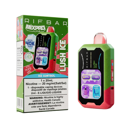 Rifbar vape device with colorful packaging on a white background