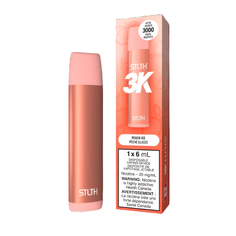 Stlth 3k - peach ice - wee shisha n vape