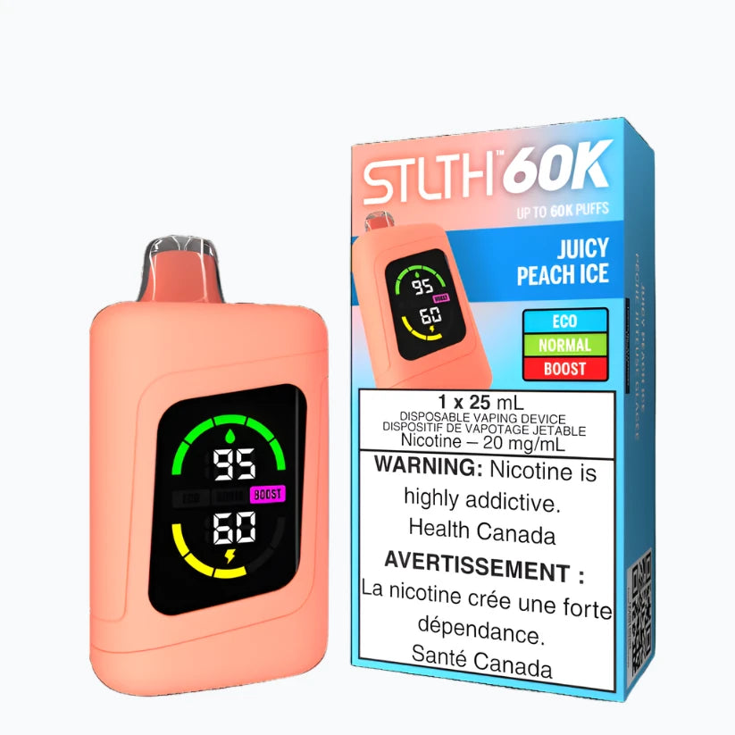 Stlth 60k - Juicy Peach Ice-Disposable - Wee Shisha N Vape