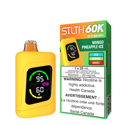 Stlth 60k -Mango Pineapple Ice -Disposable - Wee Shisha N Vape