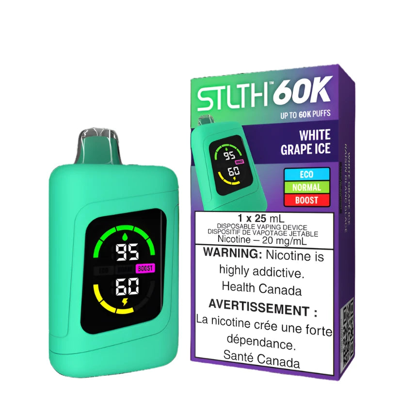 Stlth 60k - White Grape Ice-Disposable - Wee Shisha N Vape