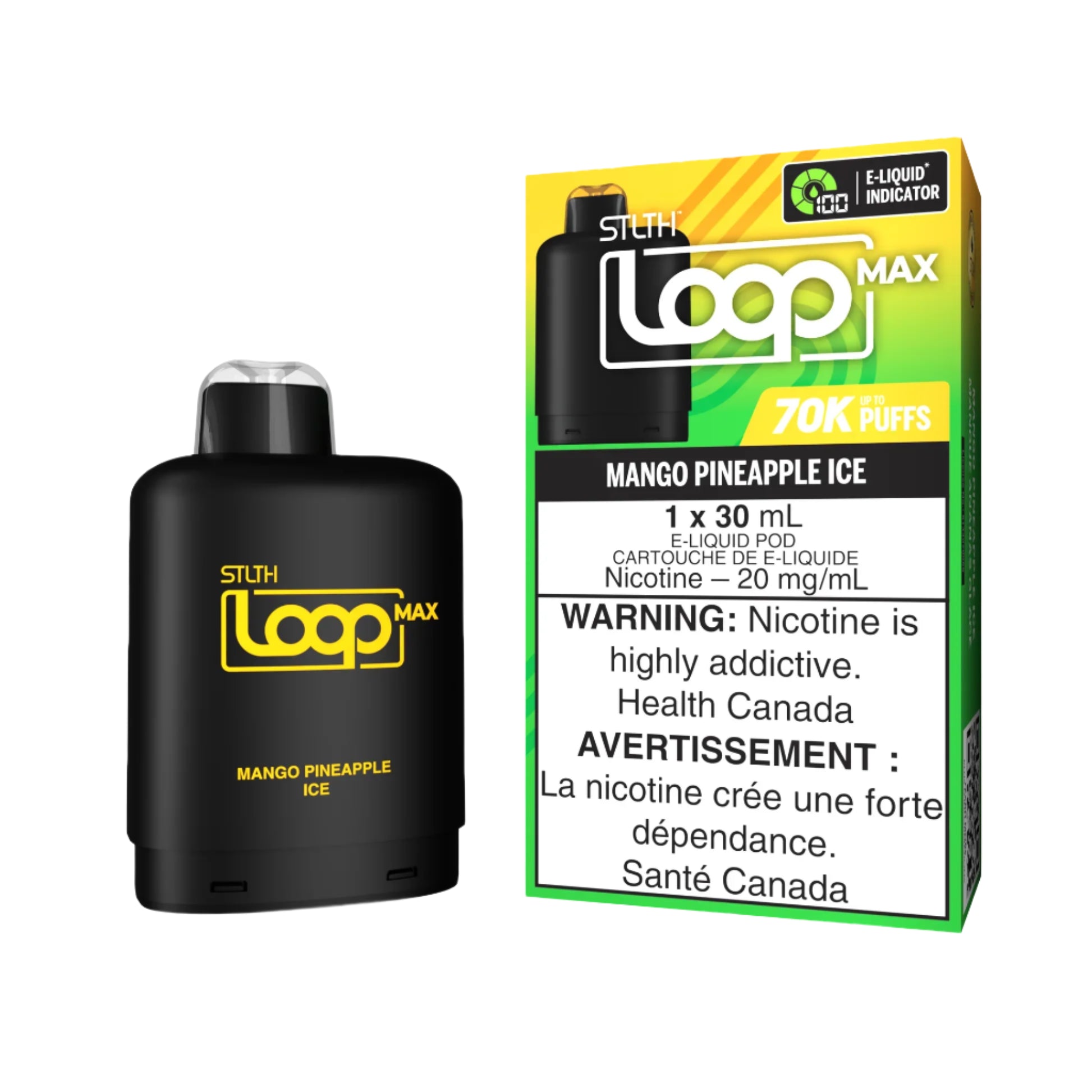 STLTH Loop Max Pod 70K Puffs - Mango Pineapple Ice - Wee Shisha N Vape
