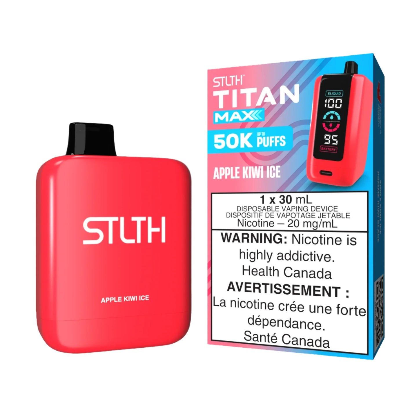 Stlth- Titan max - 50k-Apple Kiwi Ice-Wee Shisha N Vape