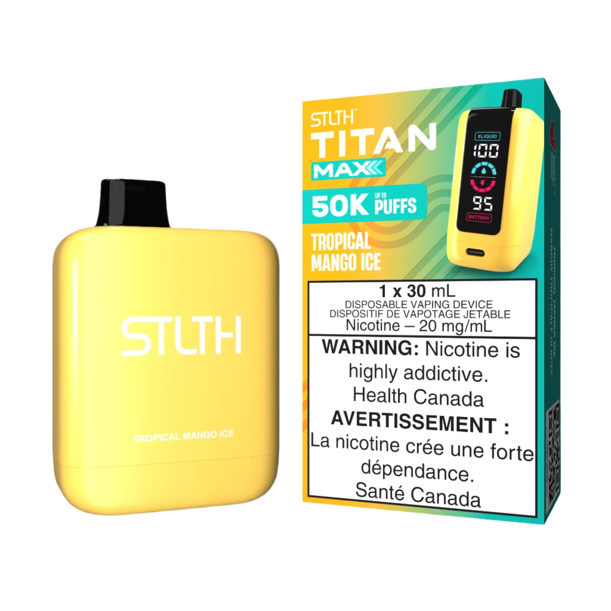 Stlth- Titan max - 50k-Tropical Mango Ice-Wee Shisha N Vape