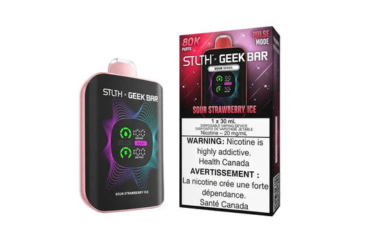 STLTH x Geek Bar 80k - Sour Strawberry Ice - Disposable Vape - Wee Shisha N Vape