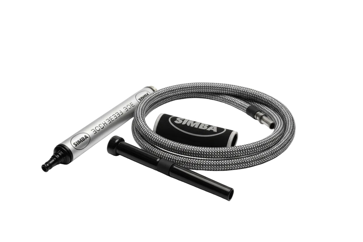 Simba Freezable Hookah Hose - Silver - Wee Shisha N Vape