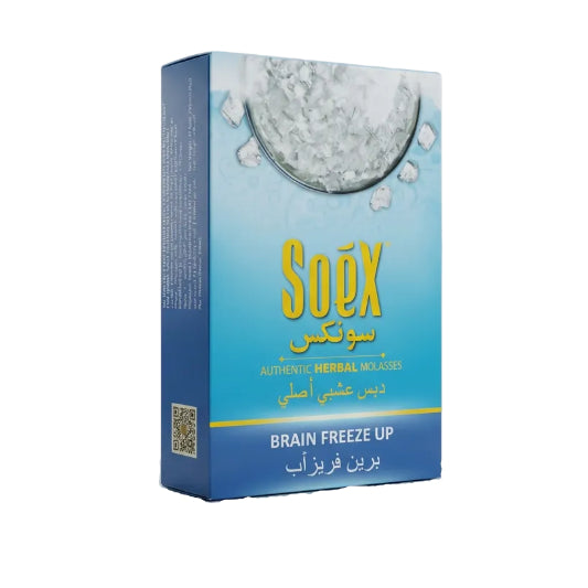 Box of Soex Herbal Molasses 50g - Brain Freeze UP hookah flavor