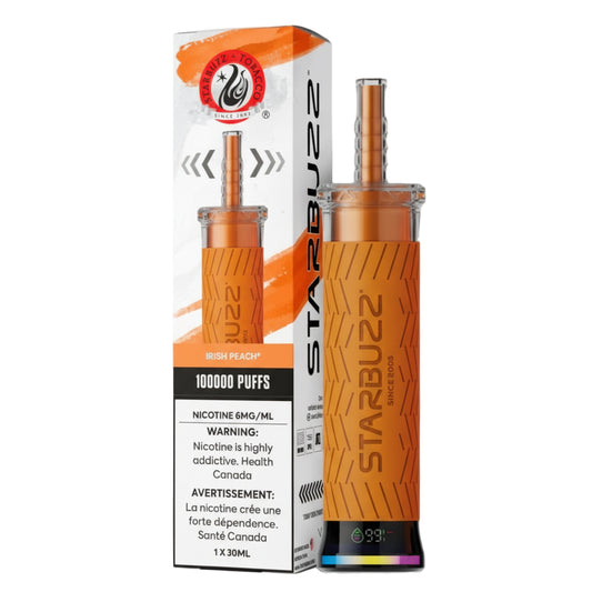 Starbuzz 100k Disposable Shisha Vape - Irish Peach - Wee Shisha N Vape