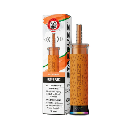 Starbuzz 100k Disposable Shisha Vape - Orange Mint - Wee Shisha N Vape