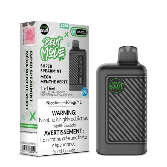 Flavour Beast Beast Mode 8000 – Super Spearmint - Disposable - Wee Shisha N Vape