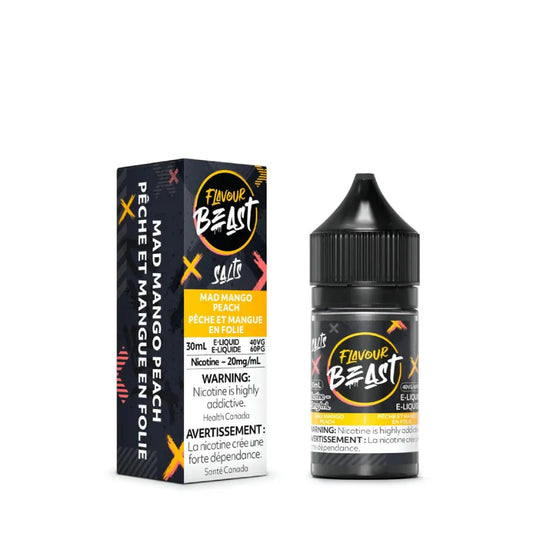 Flavour Beast Salts 20mg - Mad Mango Peach - E Liquid - Wee Shisha N Vape