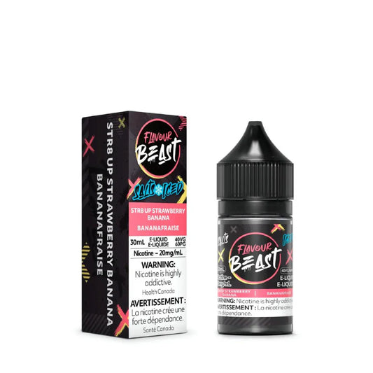 Flavour Beast Salts 20mg - Str8 Up Strawberry Banana - E Liquid - Wee Shisha N Vape