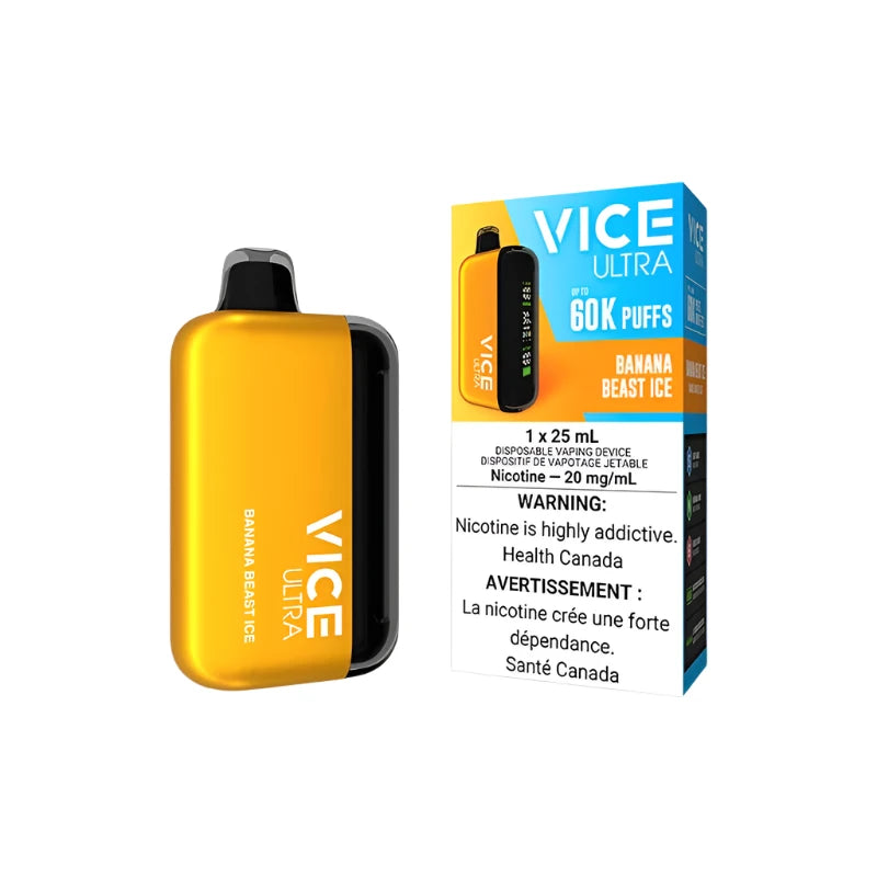 Vice Ultra 60kPuffs - Banana Beast Ice - Disposable - Wee Shisha N Vape