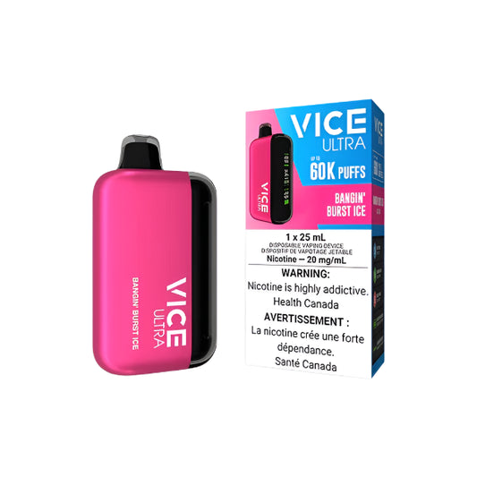 Vice Ultra 60kPuffs - Bangin; Burst Ice - Disposable - Wee Shisha N Vape