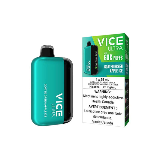 Vice Ultra 60kPuffs - Goated Green Apple Ice - Disposable - Wee Shisha N Vape