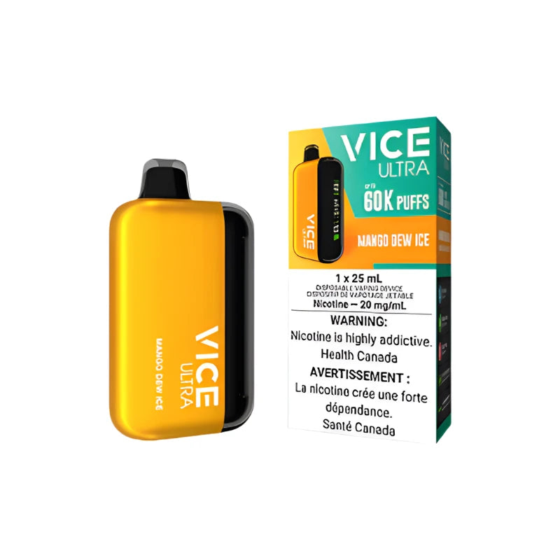 Vice Ultra 60kPuffs - Mango Dew  Ice - Disposable - Wee Shisha N Vape