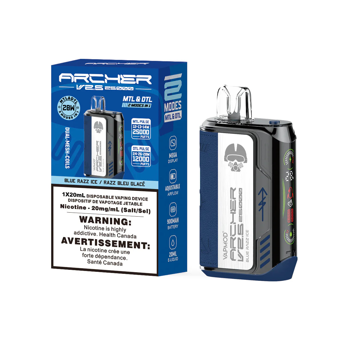 Vapmod Archer v2.5 - Blue Razz Ice-Wee Shisha N Vape