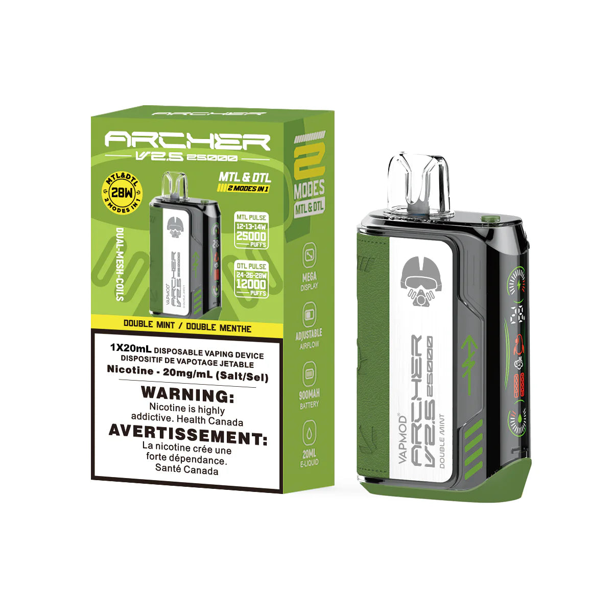 Vapmod Archer v2.5 - Double Mint- Wee Shisha N Vape